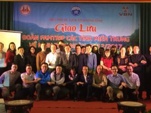 Giao lưu đoàn Famtrip các tỉnh miền Trung về Ninh Bình tại nhà hàng Vạn Bảo Ngọc ngày 26/12.